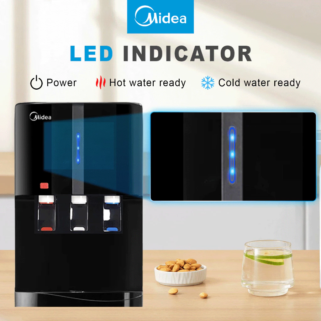NEW DESIGN 2025 Midea Mild Alkaline Hot / Ambient / Cold Water Dispenser YL- 2382 - 4 Jakim Halal Water Filter - Image 5