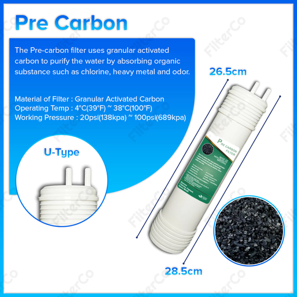 10" Korea Water Filter Cartridge Replacement Set (4pcs) - Compatible for Cuckoo Deluxe Stand Water Dispenser - Image 4